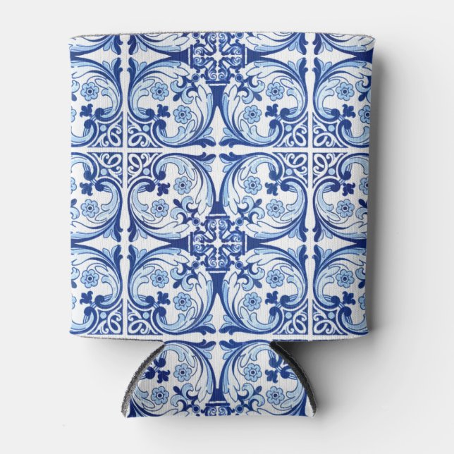 Rafraîchisseur Pour Canette Tuile bleue portugaise (Devant)