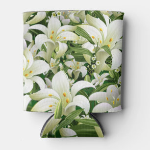 Rafraîchisseur Pour Canette Tulipes fleurs sauvages : Motif de style aquarelle