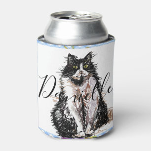 Rafraîchisseur Pour Canette Tuxedo Merci Chats Noir et Blanc
