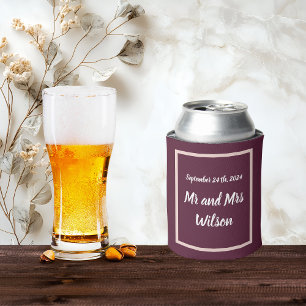 Rafraîchisseur Pour Canette Typographie moderne élégante sur Purple Rose Gold