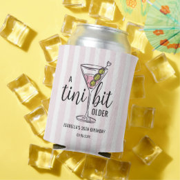 Rafraîchisseur Pour Canette Un peu plus âgée Pink Martini Cocktail Anniversair