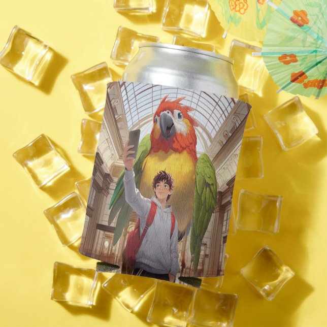 Rafraîchisseur Pour Canette Une Rencontre colorée - Parrot géant au Musée (Été in situ)