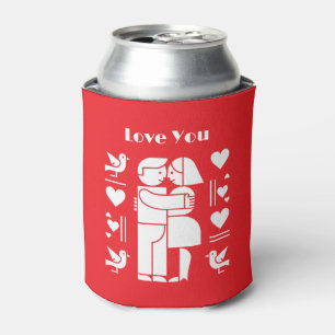 Rafraîchisseur Pour Canette Une Saint-Valentin personnalisée Bauhaus moderne
