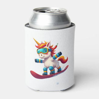 Rafraîchisseur Pour Canette Unicorn on Snowboard - Funny Ski and Wintersports 