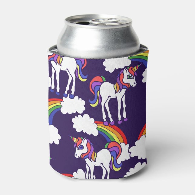 Rafraîchisseur Pour Canette Unicorn Rainbows (Can devant)