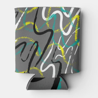 Rafraîchisseur Pour Canette Urbain Abstrait : Grunge Wave Lines.