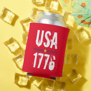 Rafraîchisseur Pour Canette USA 1776 Rouge patriotique