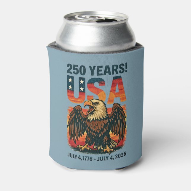 Rafraîchisseur Pour Canette USA 250 Years - Patriotic Bald Eagle 4 juillet 202 (Can Dos)