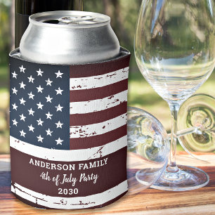 Rafraîchisseur Pour Canette USA American Flag Personnalisé Juillet 4 Juillet P