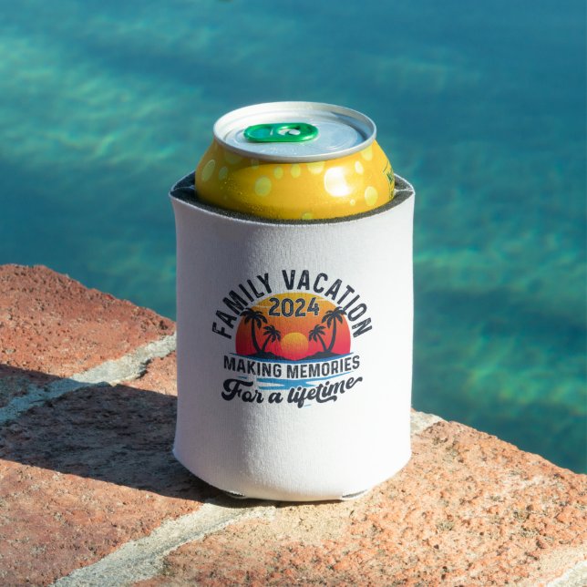 Rafraîchisseur Pour Canette Vacances d'été en famille Faire des souvenirs (Piscine in situ)