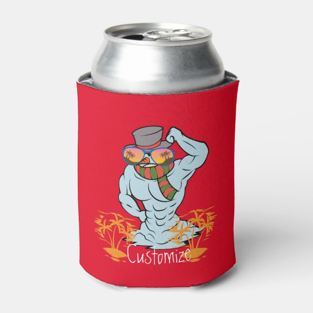 Rafraîchisseur Pour Canette Vacances Tropicales de Snowman musculaire Thunder_ (Can devant)