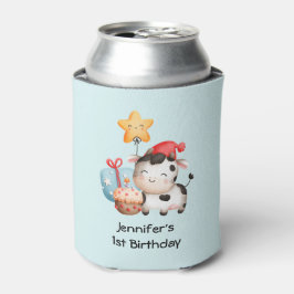 Rafraîchisseur Pour Canette Vache souriante mignonne adorable Anniversaire