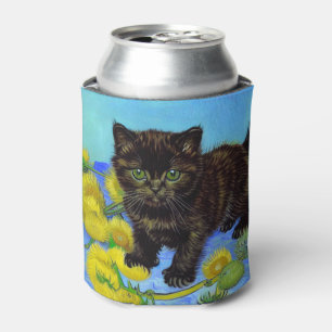 Rafraîchisseur Pour Canette Van Gogh Style Chat avec tournesol