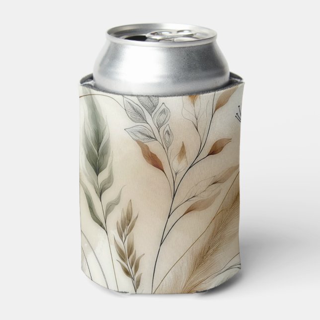 Rafraîchisseur Pour Canette Végétation agitée Mariage botanique moderne (Can devant)