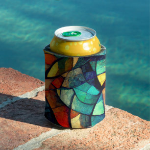 Rafraîchisseur Pour Canette Verre coloré en verre coloré Abstraction