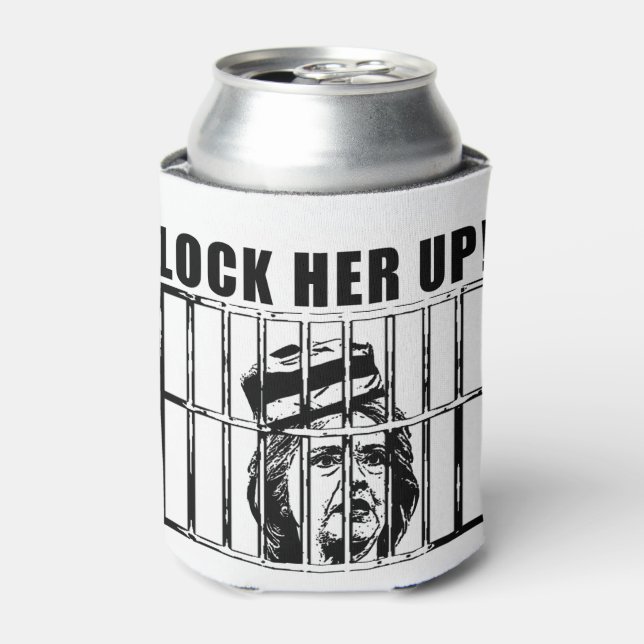 Rafraîchisseur Pour Canette Verrouiller Hillary Clinton Can Coozie (Can devant)