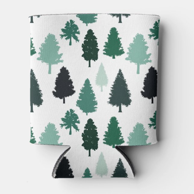 Rafraîchisseur Pour Canette Vert Motif Pine Tree (Devant)