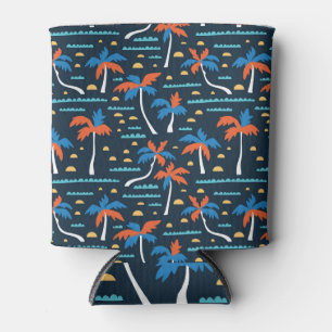 Rafraîchisseur Pour Canette Vibes de plage : Élégance hawaïenne Vintage.