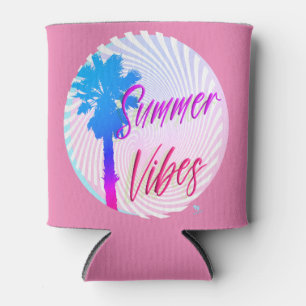 Rafraîchisseur Pour Canette Vibes été Neon Palm Tree Beach Lifestyle