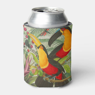 Rafraîchisseur Pour Canette Vibrant Tropical Toucan Birds Art Exotic Jungle