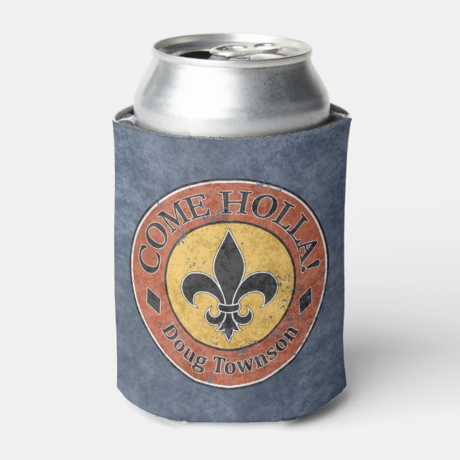 Rafraîchisseur Pour Canette Viens Holla ! Logo Fleur-de-lis Circle (Can devant)
