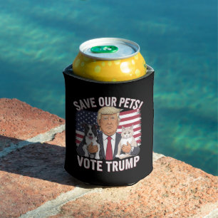 Rafraîchisseur Pour Canette Votez Trump Sauvez Nos Animaux de Compagnie Chats