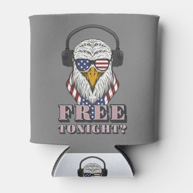 Rafraîchisseur Pour Canette vous êtes libre ce soir ? 4 juillet aigle patrioti (Devant)