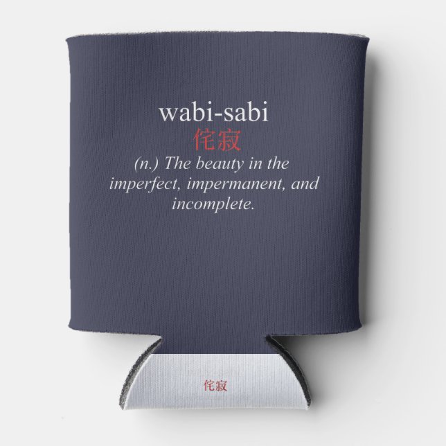 Rafraîchisseur Pour Canette Wabi-Sabi Zen Chemise Bouddhiste (Devant)