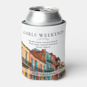 Rafraîchisseur Pour Canette Week-end aquarelle pour filles à la Nouvelle-Orléa