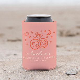 Rafraîchisseur Pour Canette Week-end de célibataire disco croquis rose et roug