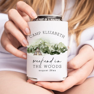 Rafraîchisseur Pour Canette Week-end en Bois Camping Bachelorette