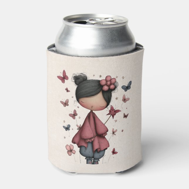 Rafraîchisseur Pour Canette Whimsical Fairy Doll Retro Cute (Can devant)