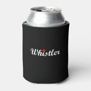 Rafraîchisseur Pour Canette Whistler Canada Script Texte Maple Leaf Dark