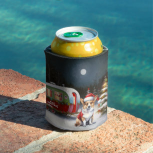 Rafraîchisseur Pour Canette Winter Corgi Caravan Christmas Adventure