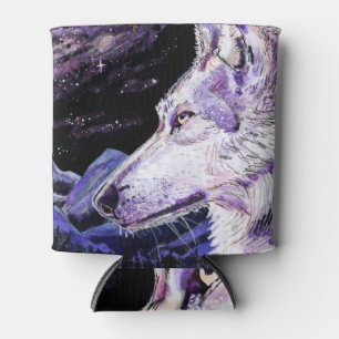 Rafraîchisseur Pour Canette Wolf Space Mountains Forêt Peinture