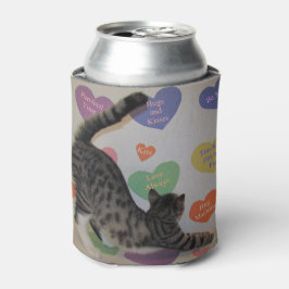 Rafraîchisseur Pour Canette Wyatt's Love Hearts - Chat / Kitten Can Cooler