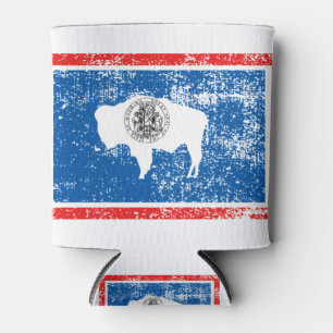 Rafraîchisseur Pour Canette Wyoming Flag Vintage