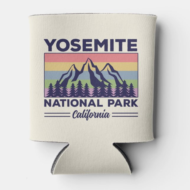Rafraîchisseur Pour Canette Yosemite National Park California Retro Randonnée (Devant)