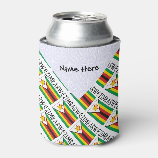 Rafraîchisseur Pour Canette Zimbabwe Drapeau zimbabwéen personnalisé (Can devant)