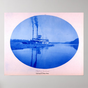 Raftboat "zehn Bach", 1885 Poster