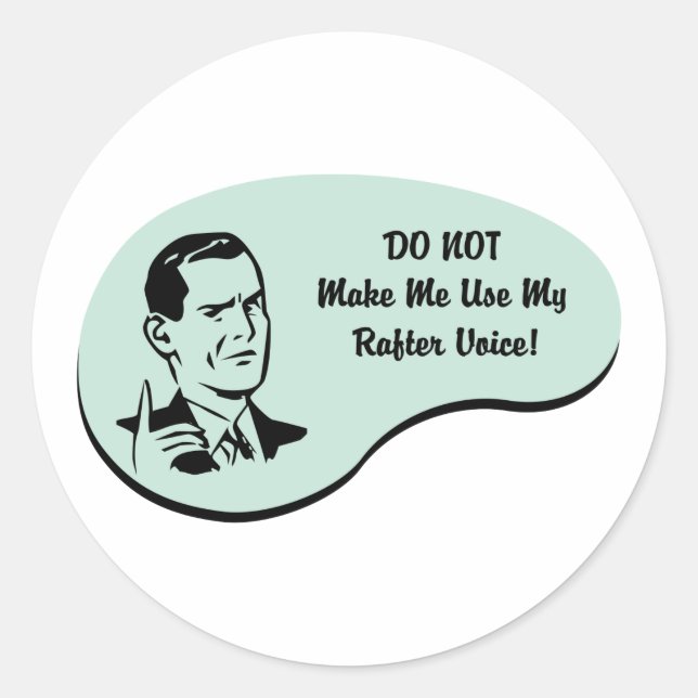 Rafter Voice Runder Aufkleber (Vorderseite)