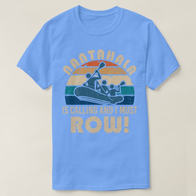 Rafting am Fluss Nantahala T-Shirt (Design vorne)