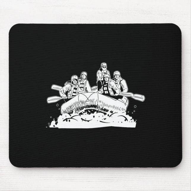 Rafting - Bootfahren mit Weißwasser Mousepad (Vorne)