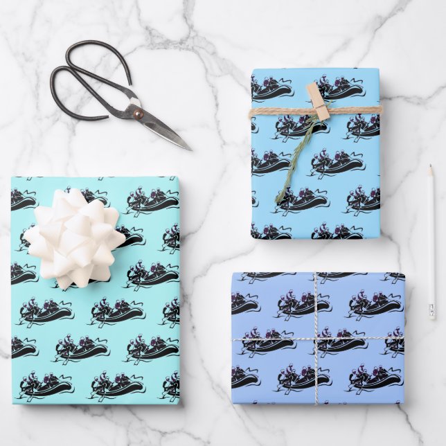 Rafting Geschenkpapier Set (Vorderseite)