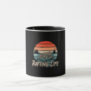 Rafting Life Retro Kayak Paddling Kanu Paddel Tasse