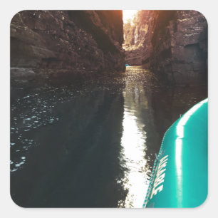 Rafting Quadratischer Aufkleber