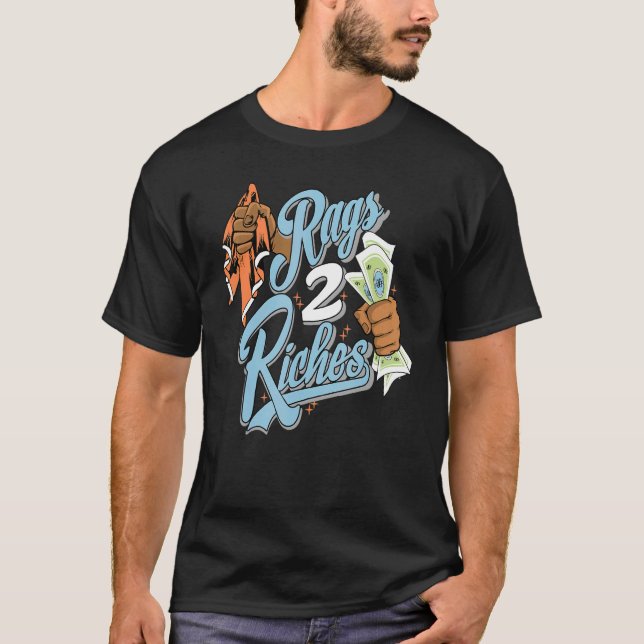 Rag 2 Riches Low Blue Stitch 1s Matching T-Shirt (Vorderseite)