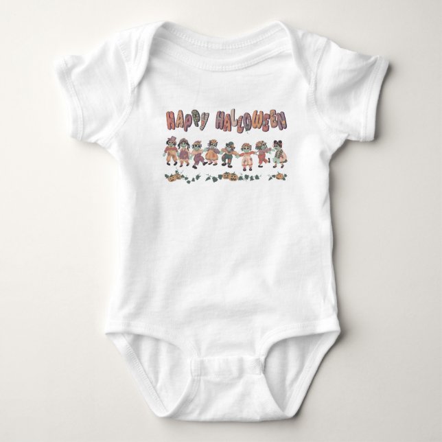 Rag Doll Zombies Party Baby  Strampler (Vorderseite)