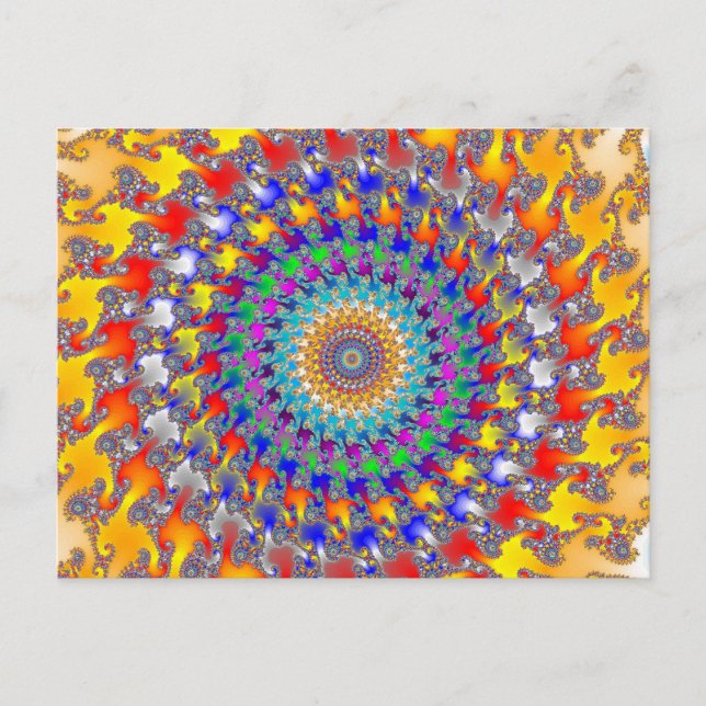 Rag Rug Fraktal Postkarte (Vorderseite)