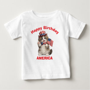 Ragamuffin-Kätzchen (1i) Patriotisches Kinder-T-Sh Baby T-shirt